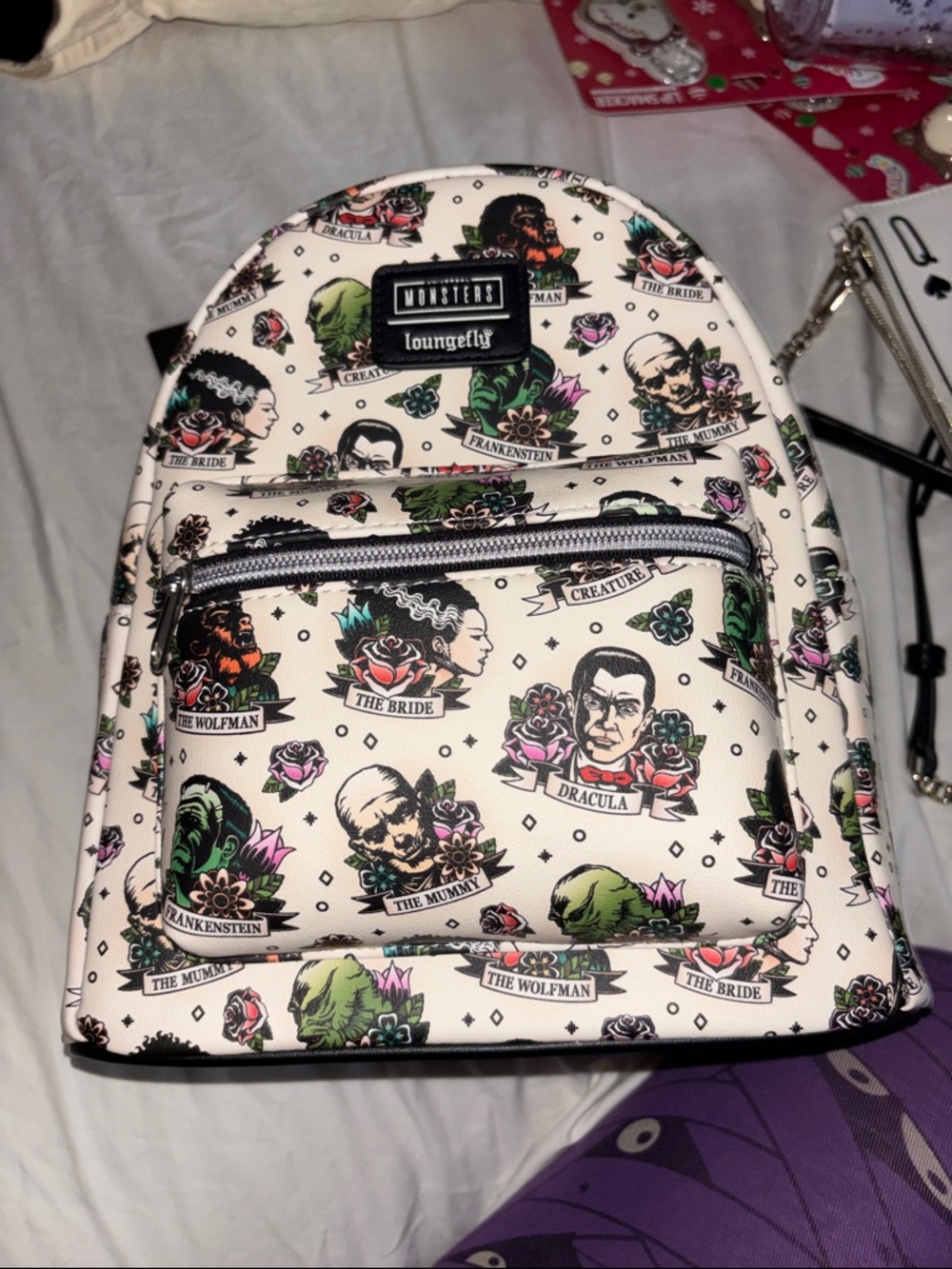 Universal monsters Loungefly tattoo mini backpack